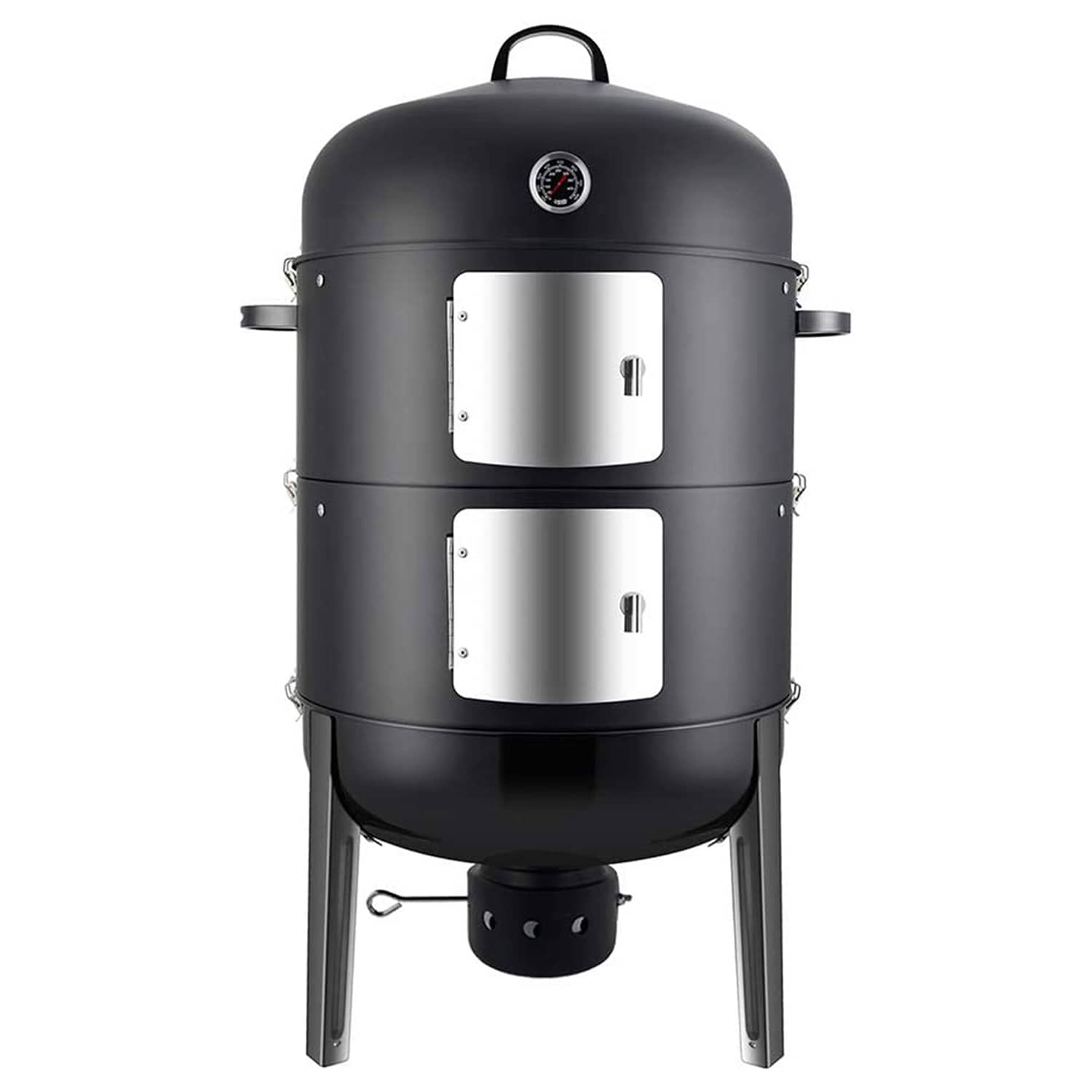 Realcook 636-Sq in Black Vertical Charcoal Smoker 301546