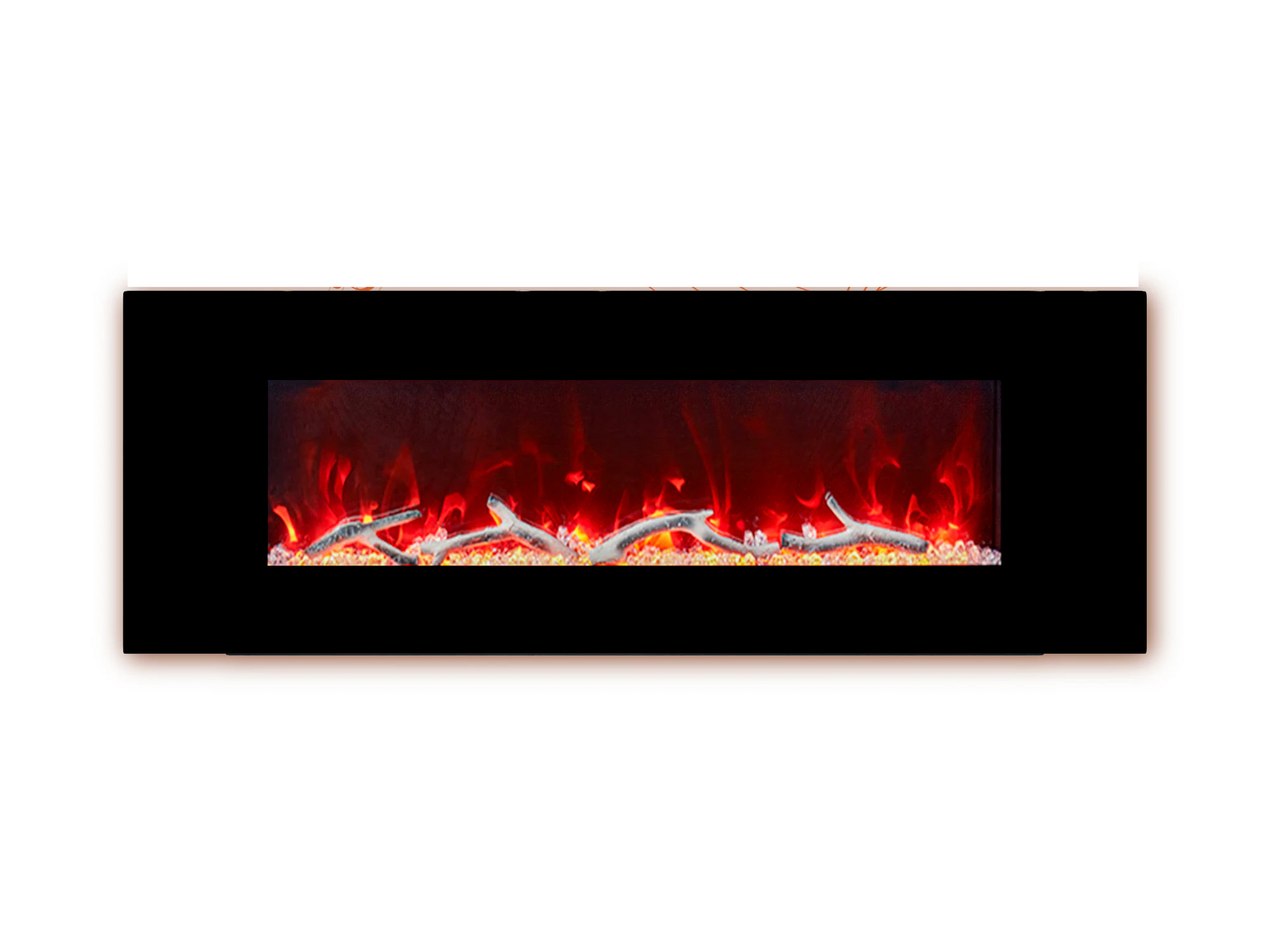 Mondawe 50-in W Black Fan-forced Electric Fireplace WF-ZHX-BS-50