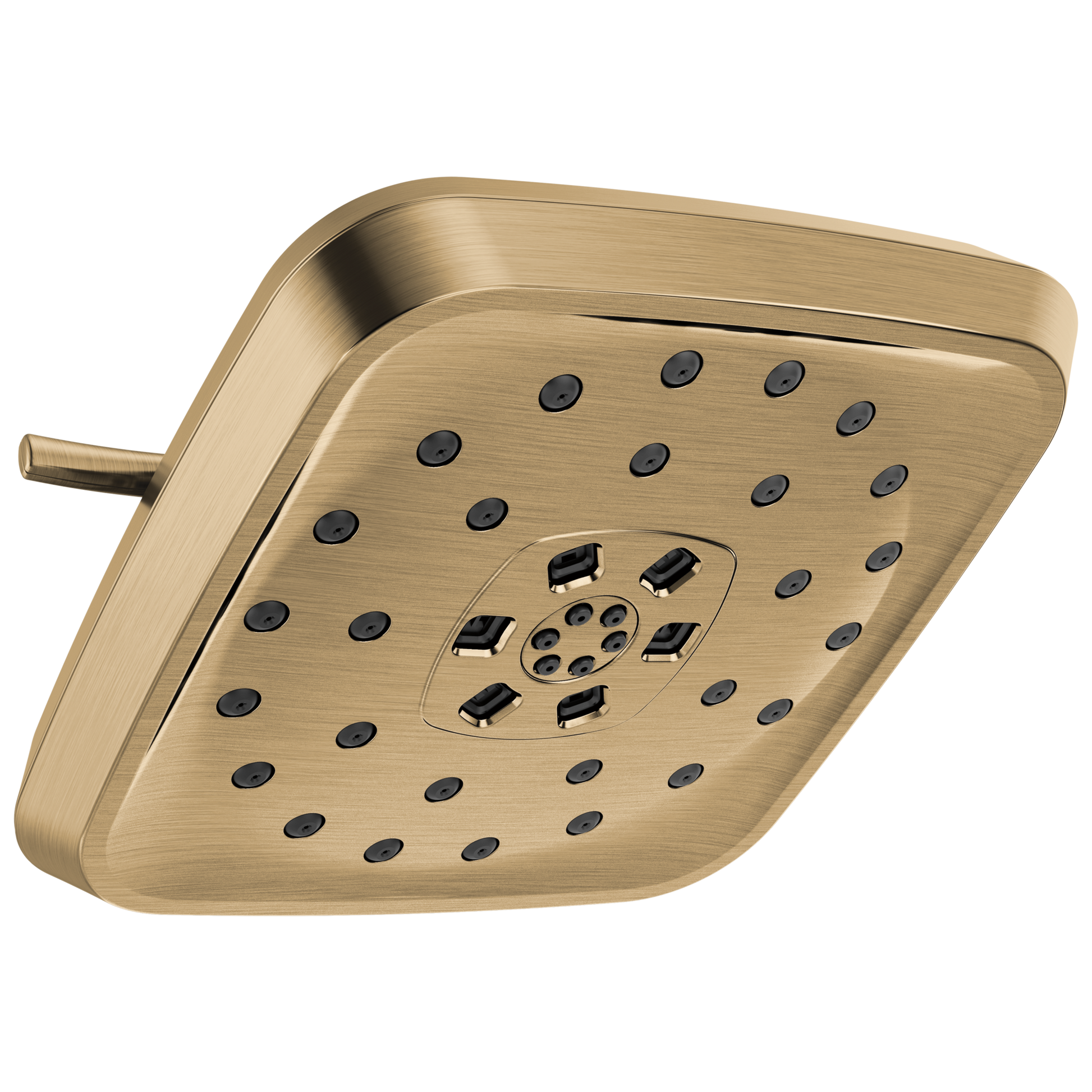 Delta Universal Showering Components 4.0 -Spray Lumicoat Champagne Bronze 7.688-in Square Fixed High Pressure Shower Head 1.75 GPM