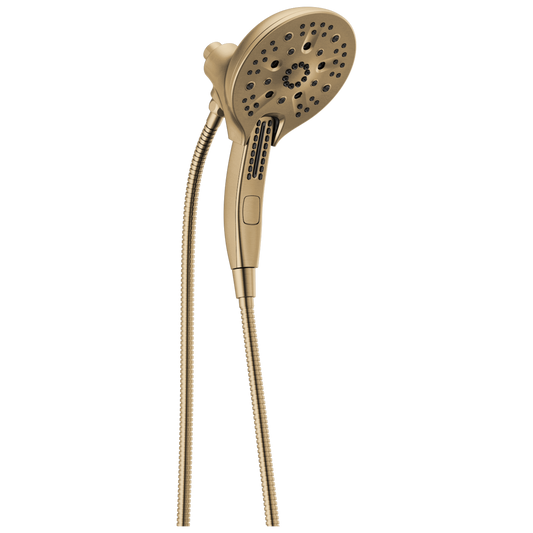 Delta Universal Showering Components 5.0 -Spray Lumicoat Champagne Bronze 6.0625-in Round Dual/Combo High Pressure Shower Head 2.5 GPM