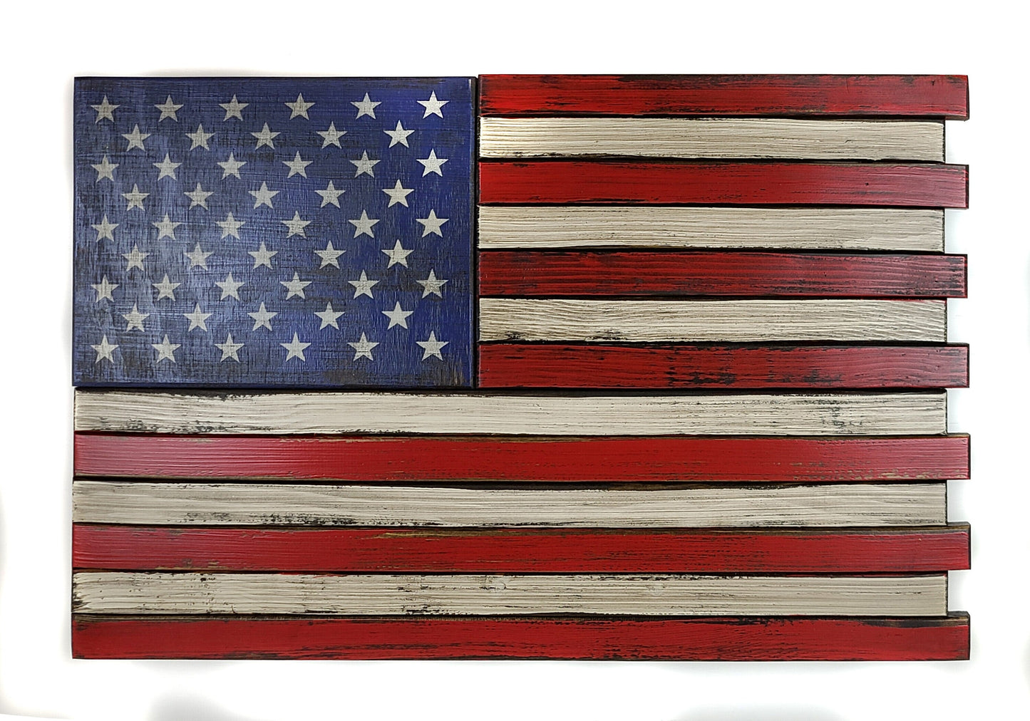 OSHOME American Furniture Classics Model SMALL2COMP Small American Flag Wall Hanging Gun Concealment with Two Secret Compartments SMALL2COMP