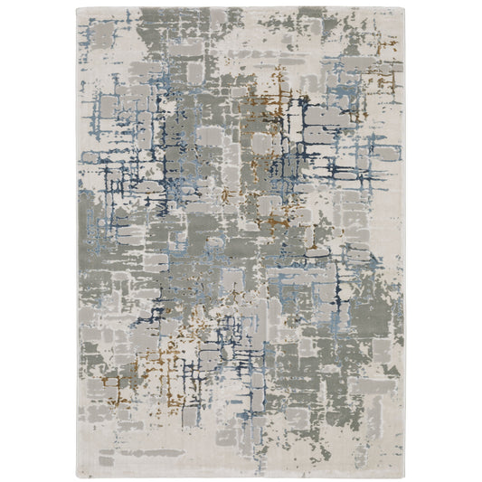Archer Lane Carlisle 8 x 11 (ft) Loomed Ivory Rectangular Indoor Abstract Bohemian/Eclectic Pet Friendly Area rug