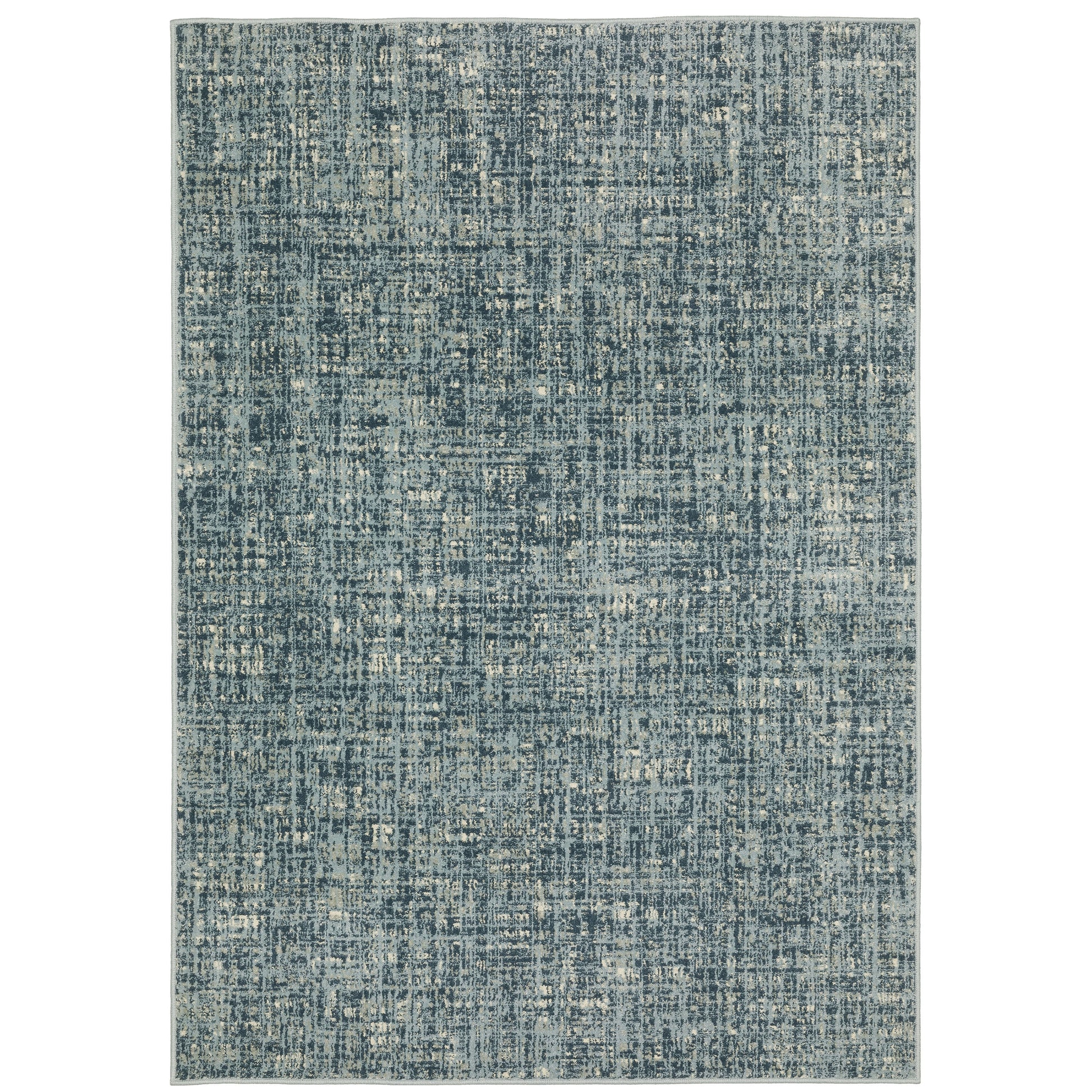 Archer Lane Bancroft 8 x 10 (ft) Loomed Blue Rectangular Indoor Abstract Bohemian/Eclectic Pet Friendly Area rug