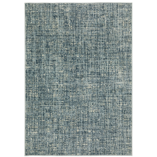 Archer Lane Bancroft 8 x 10 (ft) Loomed Blue Rectangular Indoor Abstract Bohemian/Eclectic Pet Friendly Area rug