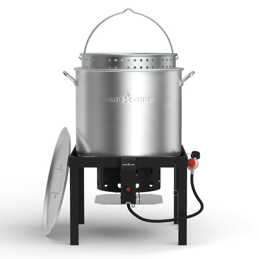 Camp Chef 100-qt Boil Pot with 1-Burner Propane Electronic Stainless Steel Jet Cooker SHP100