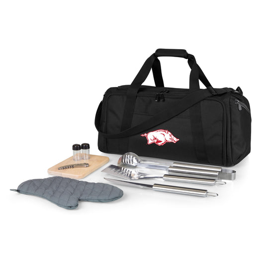 Picnic Time Stainless Steel 9-Piece Grilling Accessory Kit with Heat-Sealed Interior Liner and Multiple Storage Pockets 757-06-175-034-0