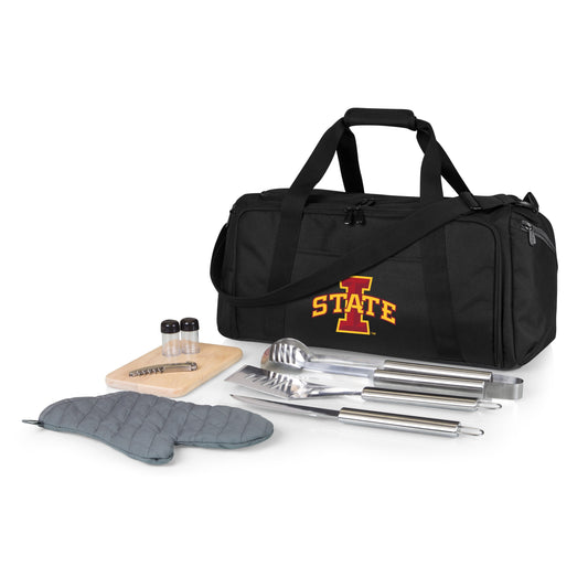 Picnic Time Stainless Steel 9-Piece Grilling Accessory Kit with Heat-Sealed Interior Liner and Multiple Storage Pockets 757-06-175-234-0