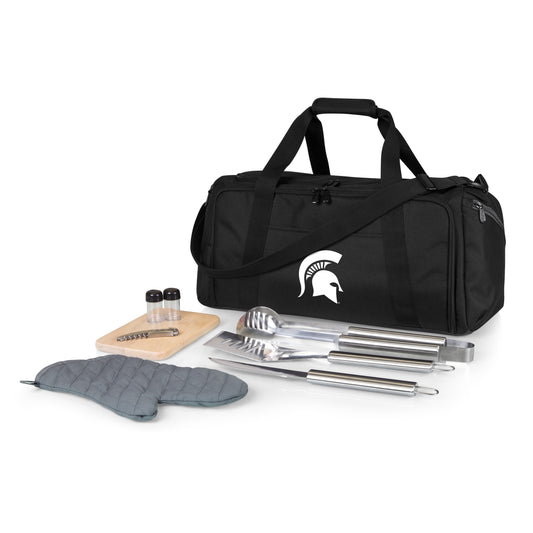 Picnic Time Stainless Steel 9-Piece Grilling Accessory Kit with Heat-Sealed Interior Liner and Multiple Storage Pockets 757-06-175-354-0