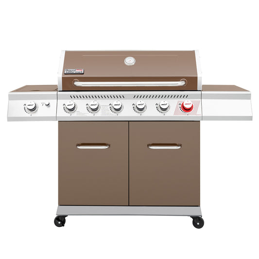 Royal Gourmet Brown 6-Burner Liquid Propane Gas Grill with 1 Side Burner GA6402C