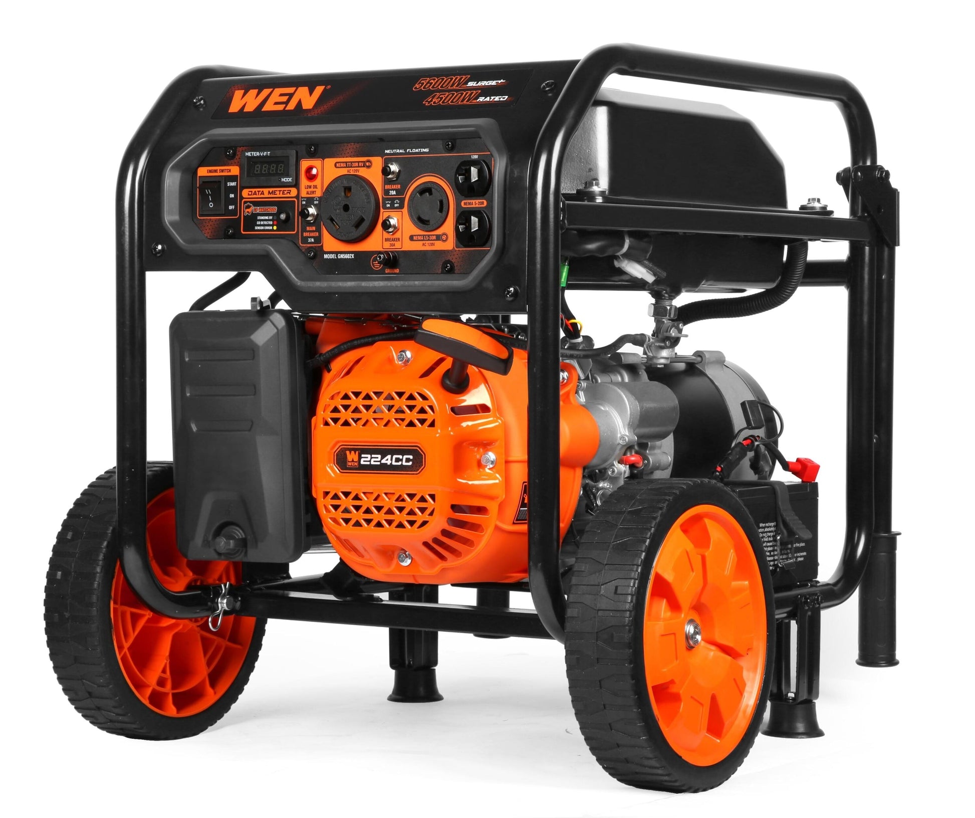 WEN 5600/4500-Watt Electric Start Gasoline Portable Generator with CO Shutdown Sensor GN5602X