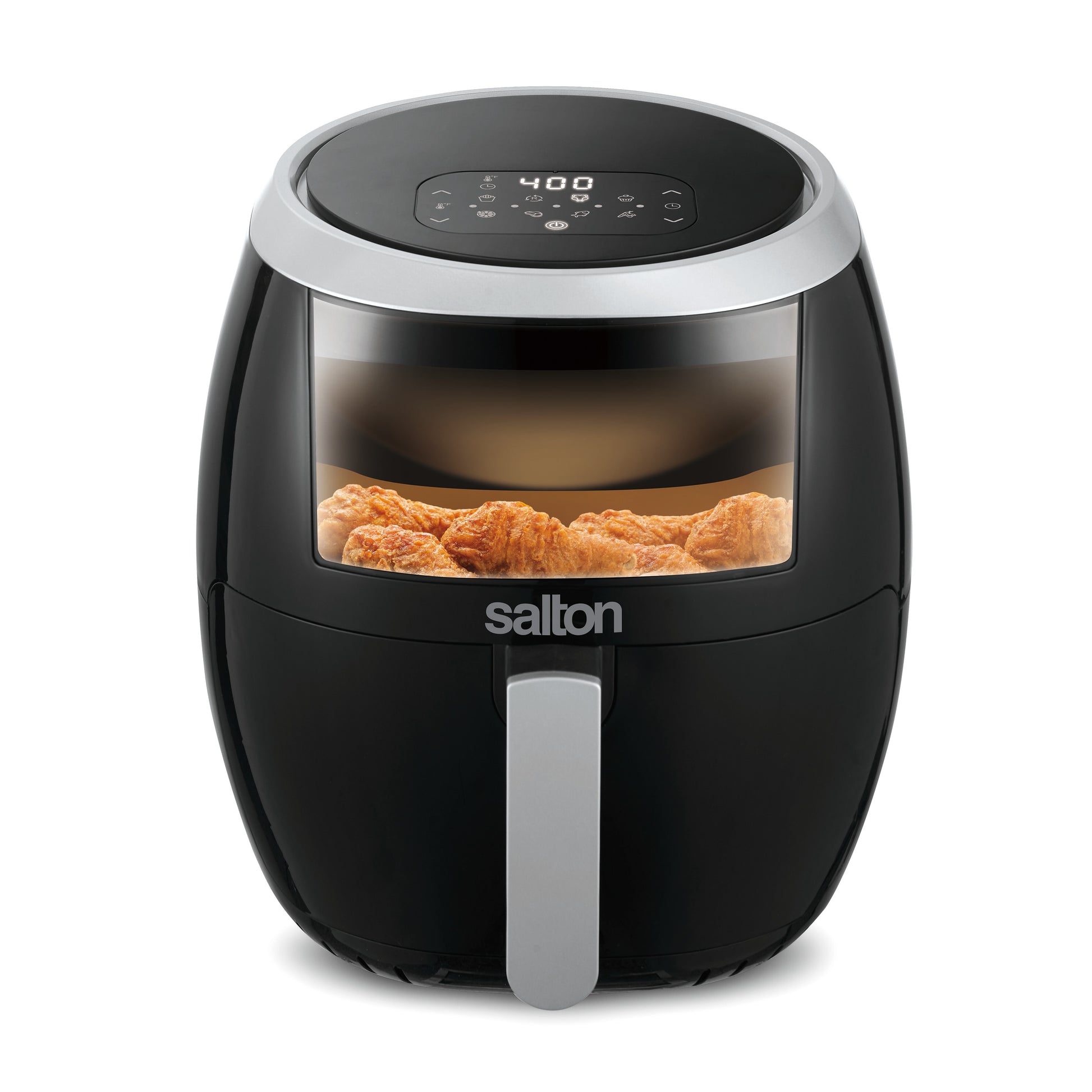 Salton 8.5 Quart Digital Air Fryer with Rapid Air Frying Technology, 8 Pre-Set Functions, Viewing Window and Interior Light, Black AF2103
