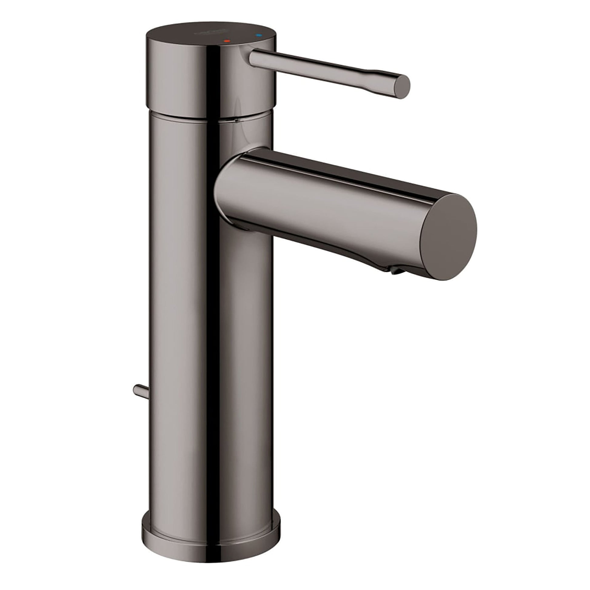 GROHE Essence Hard Graphite Single Hole 1-Handle WaterSense Bathroom Sink Faucet with Drain