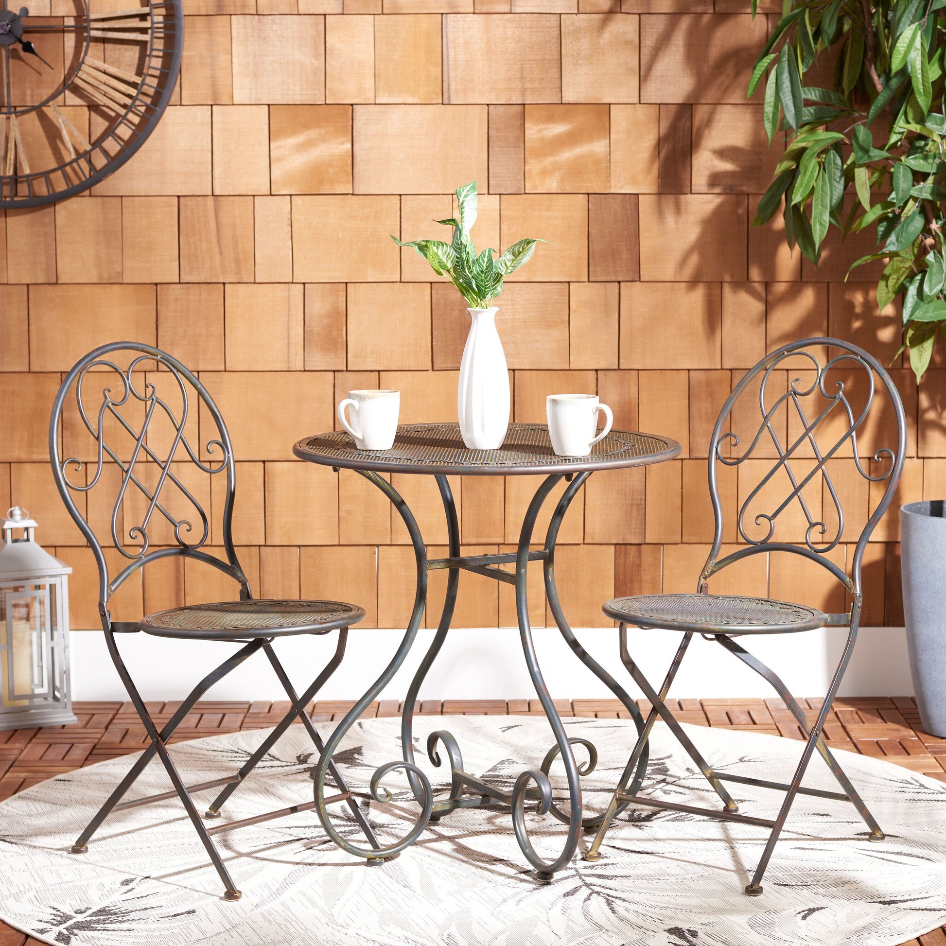 Safavieh Patio 3 -Piece Patio Conversation Set