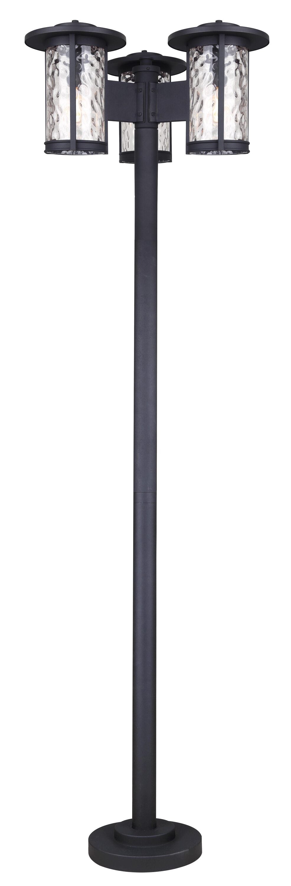Canarm Leon 84-in H Matte Black Hardwired LED Post light