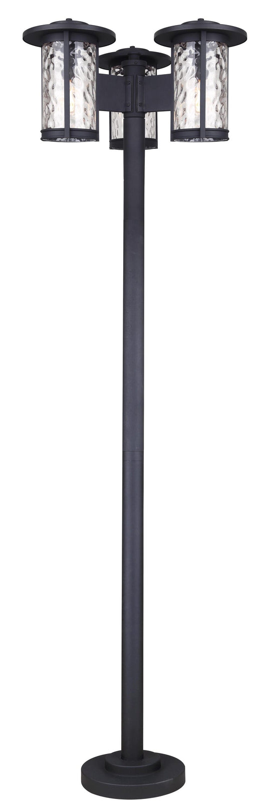 Canarm Leon 84-in H Matte Black Hardwired LED Post light