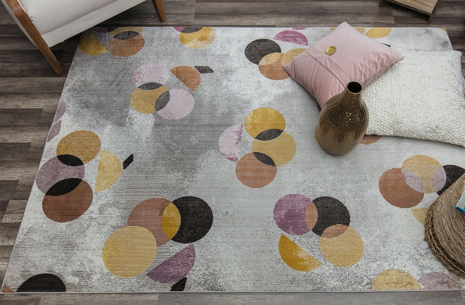 Rugs America Celine 5 X 7 (ft) Goldhint Indoor Area Rug