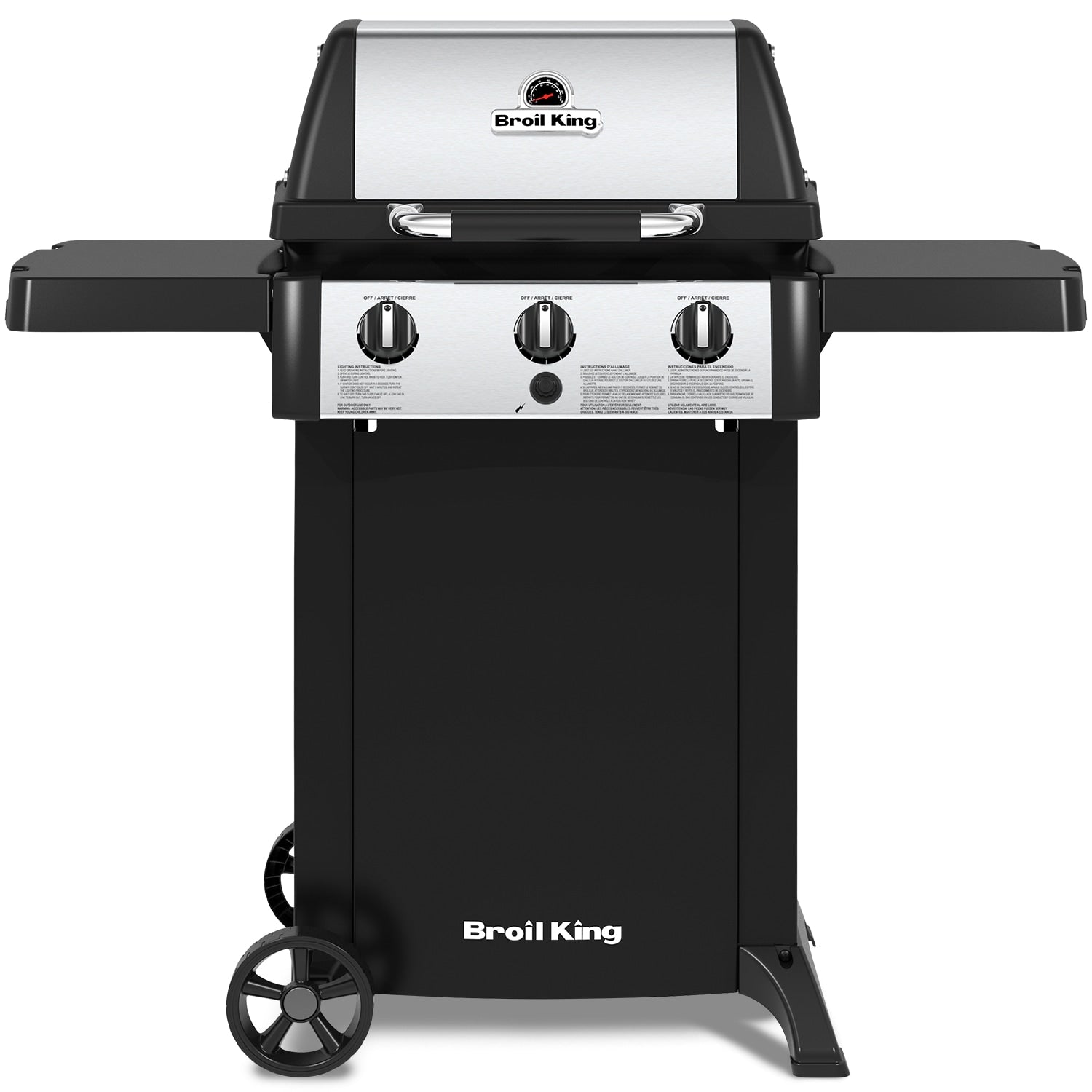 Broil King Gem 310 Stainless Steel/Black 3-Burner Liquid Propane Gas Grill 814154