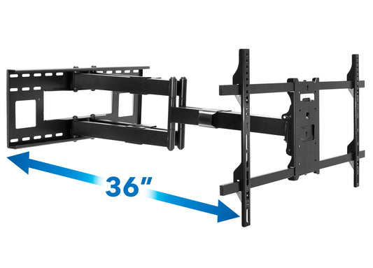 Mount-It! MI-392 Full Motion Indoor Wall Tv Mount Fits TVs up to 90-in (Hardware Included) MI-392