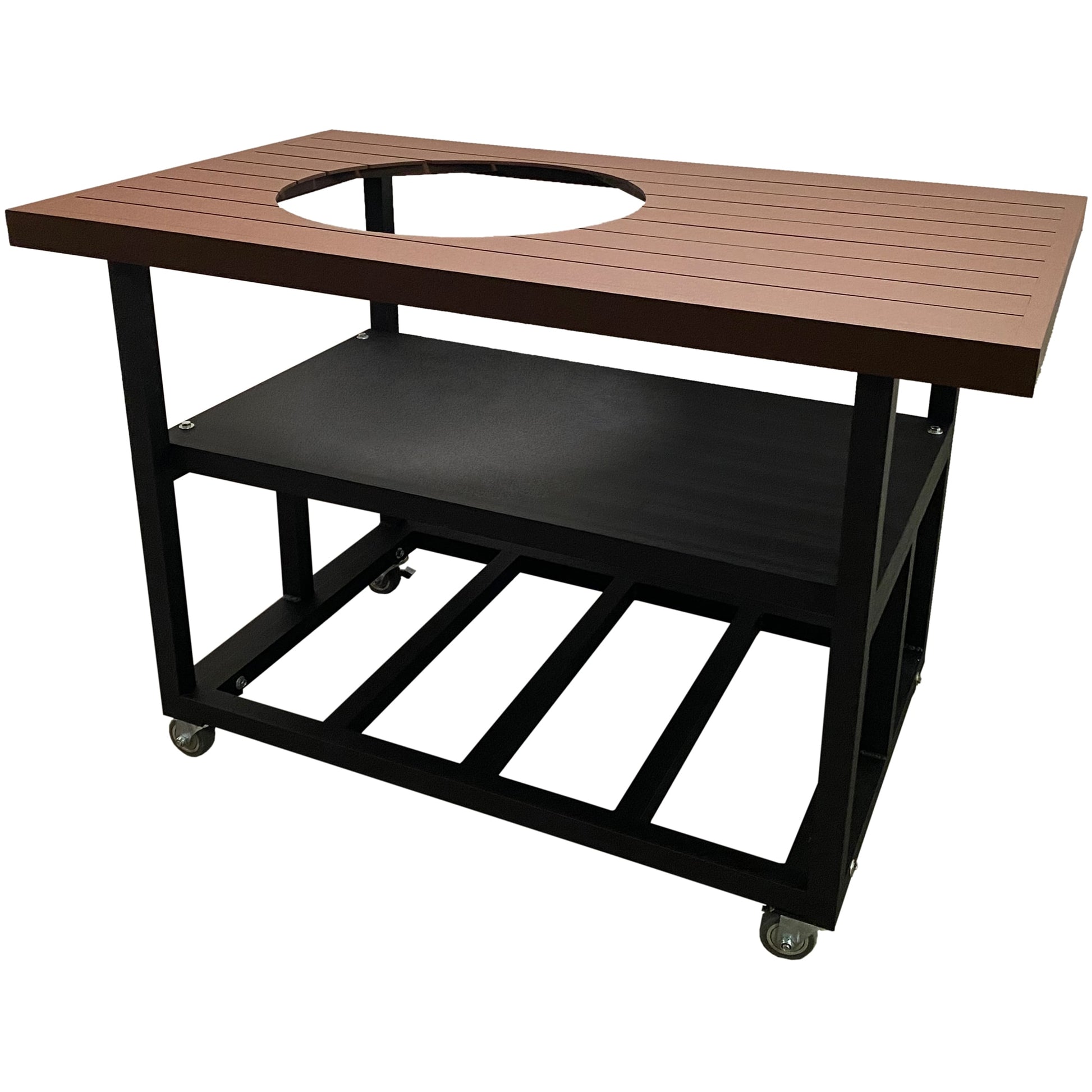 HEATMASTER Vision Professional Grill Table Brown Aluminum Grill Cart PCEKDVISPRORST