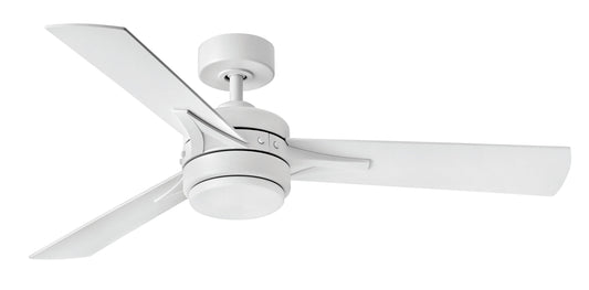 Hinkley Ventus 52-in Matte White Integrated LED Indoor Smart Propeller Ceiling Fan with Light and Remote (3-Blade) 902852FMW-LIA