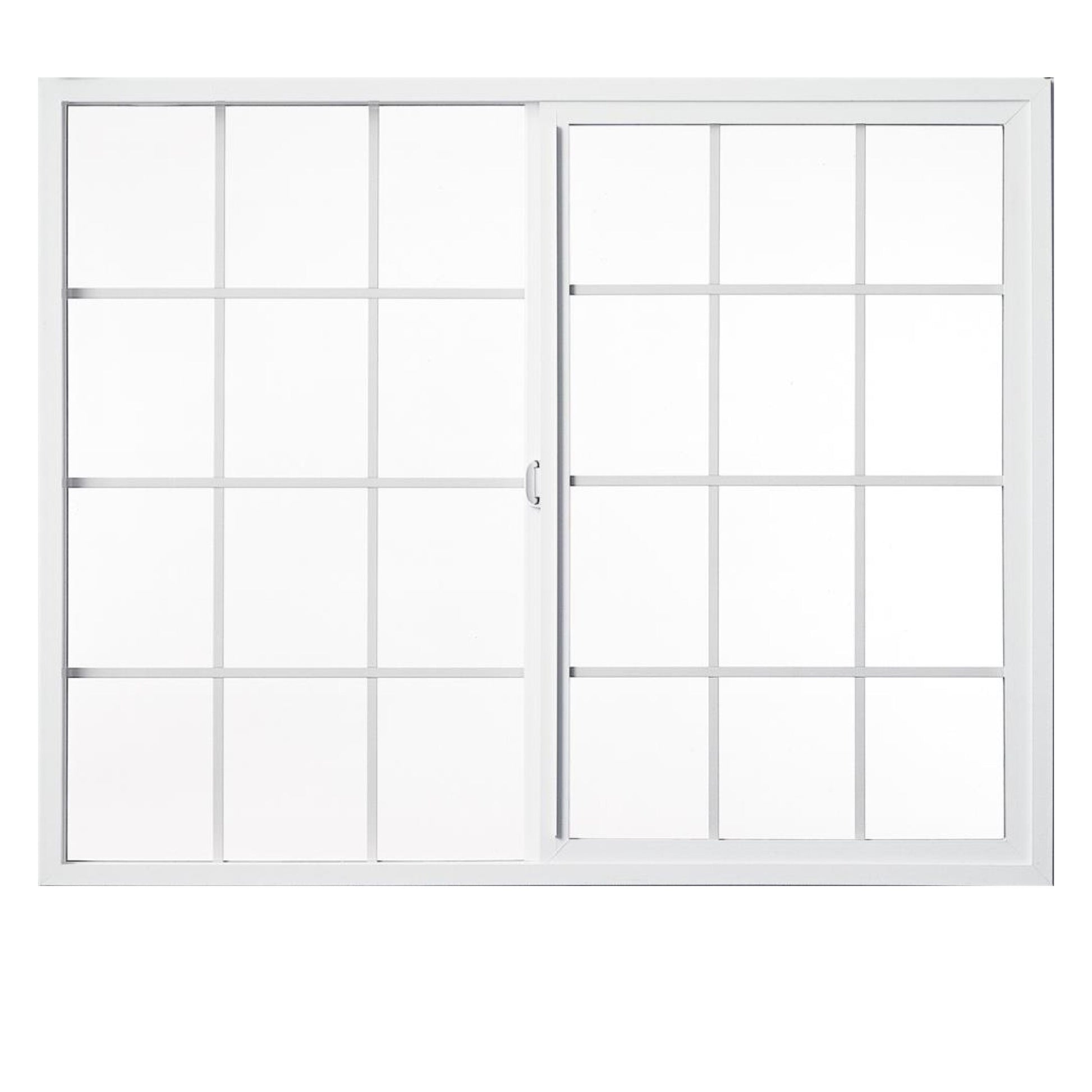 Milgard V250 Style Line Series 59-1/2-in x 41-1/2-in White Left-Handed Vinyl Sliding Window with Grids (Half Screen Included)