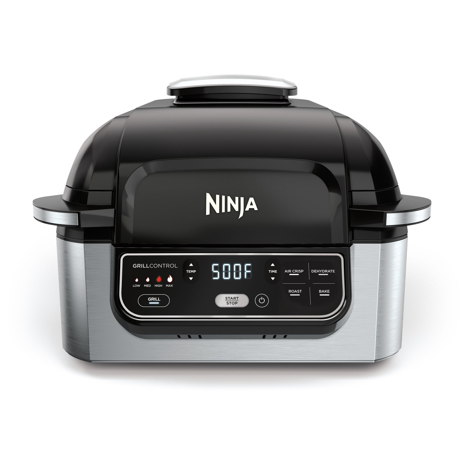 Ninja Foodi 5-in-1 Indoor Grill and Air Fryer 10-in L x 10-in W Non-stick Indoor Contact Grill (Removable-Plate) AG301