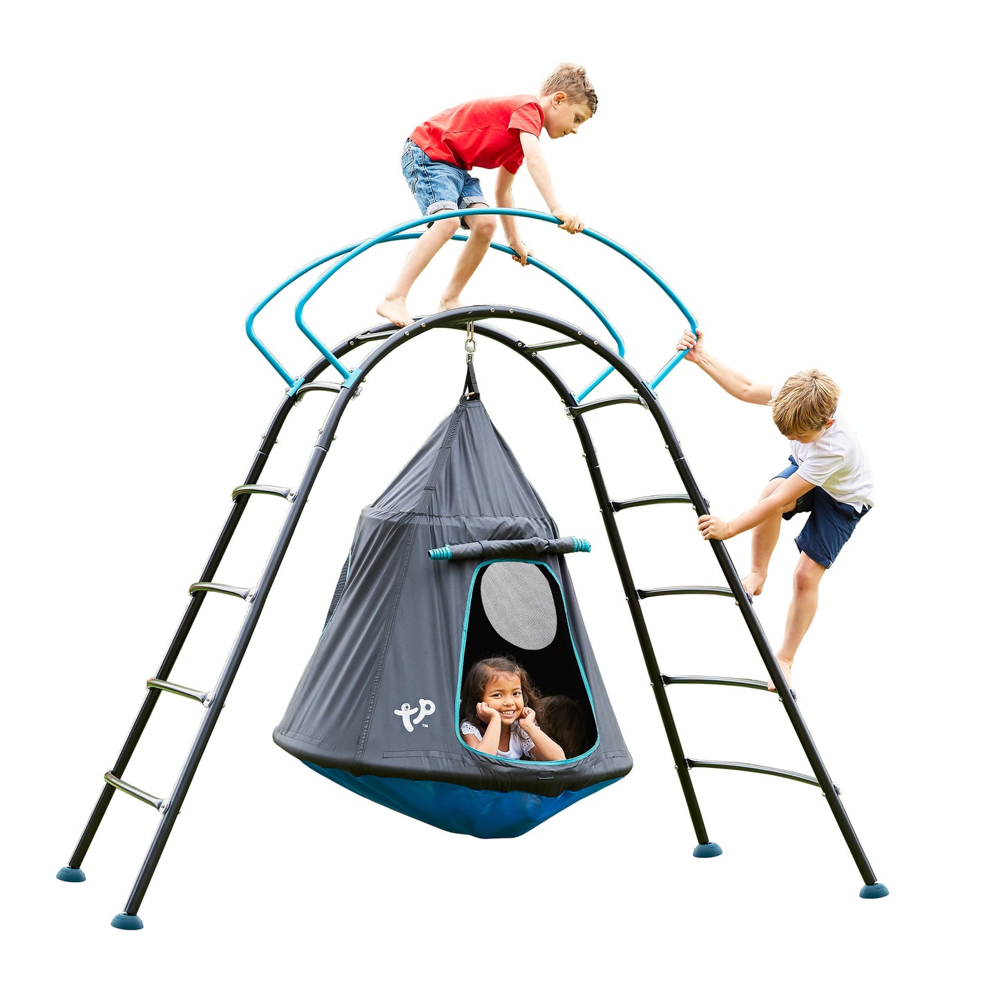 TP Toys Backyard Climbing Fort with Slide and Tent