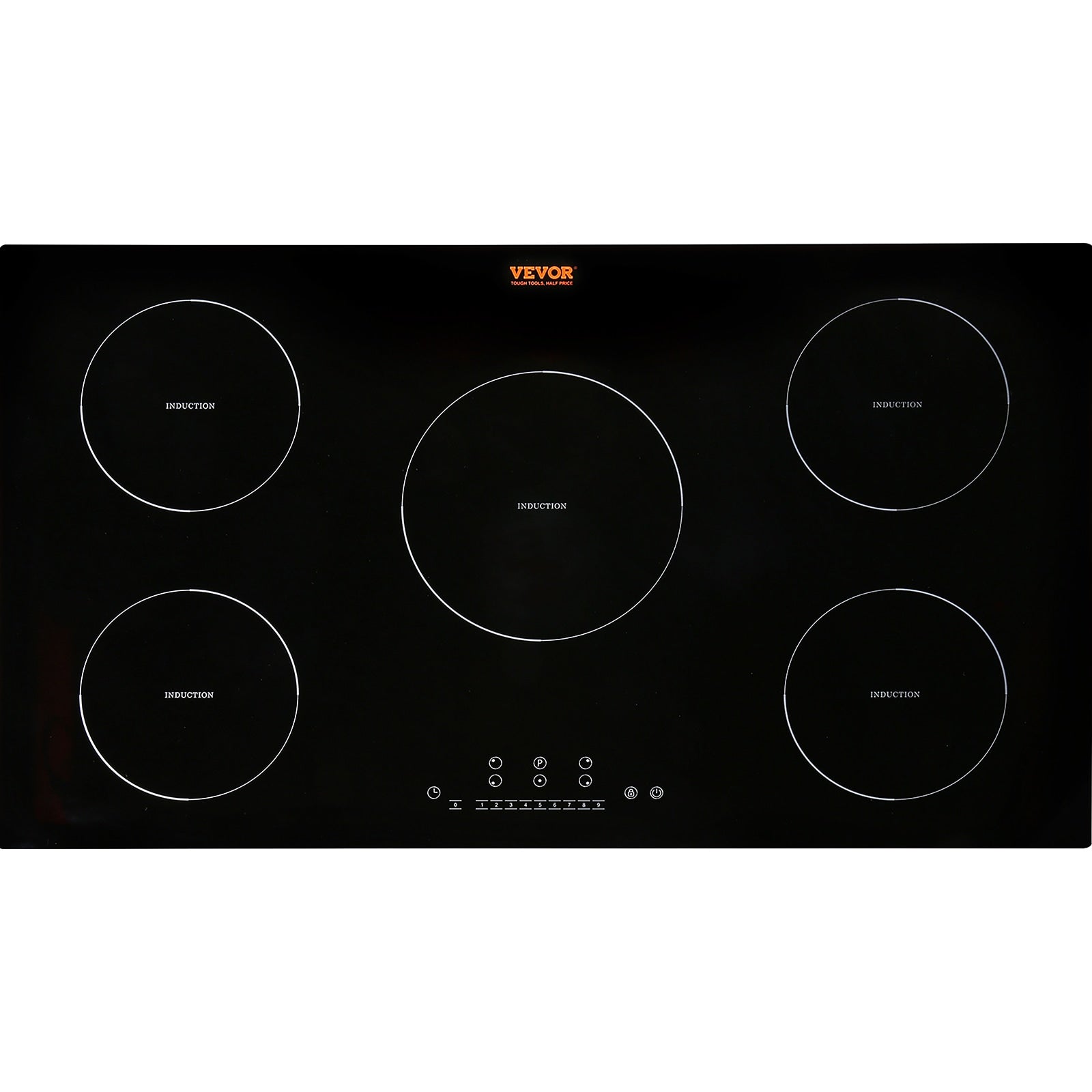 VEVOR 35.4 x 20.5 x 2.4-IN 9200W 240V 36-in 5 burners Black Induction Cooktop