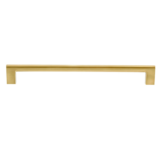 Sumner Street Home Hardware Vail 10-in (256Mm) Center to Center Satin Brass Rectangular Bar Drawer Pulls (10-Pack) RL004968VP