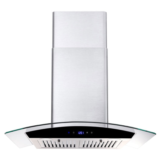 Maocao Hoom 30 inch Ducted 700-CFM Silver Wall-Mounted Range Hood