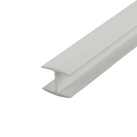 Outwater H Channel Fits Material 1/2-in Thick White Styrene Divider Moulding 8-ft Length Pro Pack (Pack of 5, 40-ft Total) 3P1.27.00987