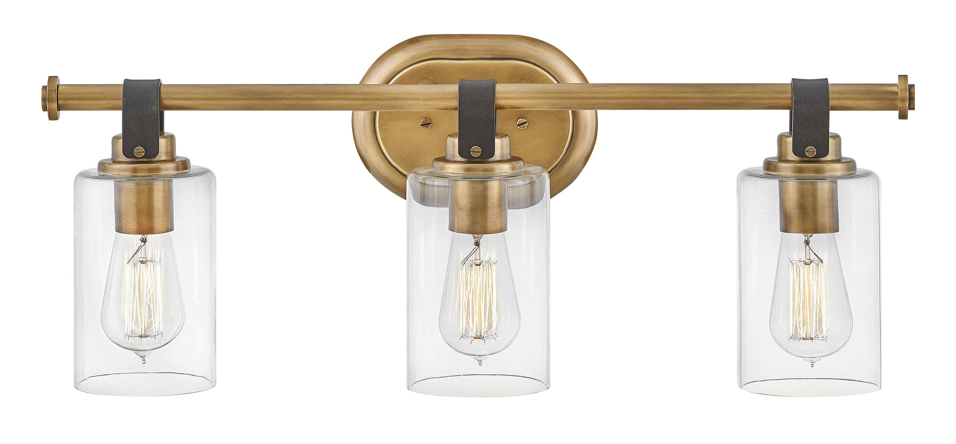 Hinkley Halstead 24-in 3 -Light Antique Gold Rustic Vanity light 5663257