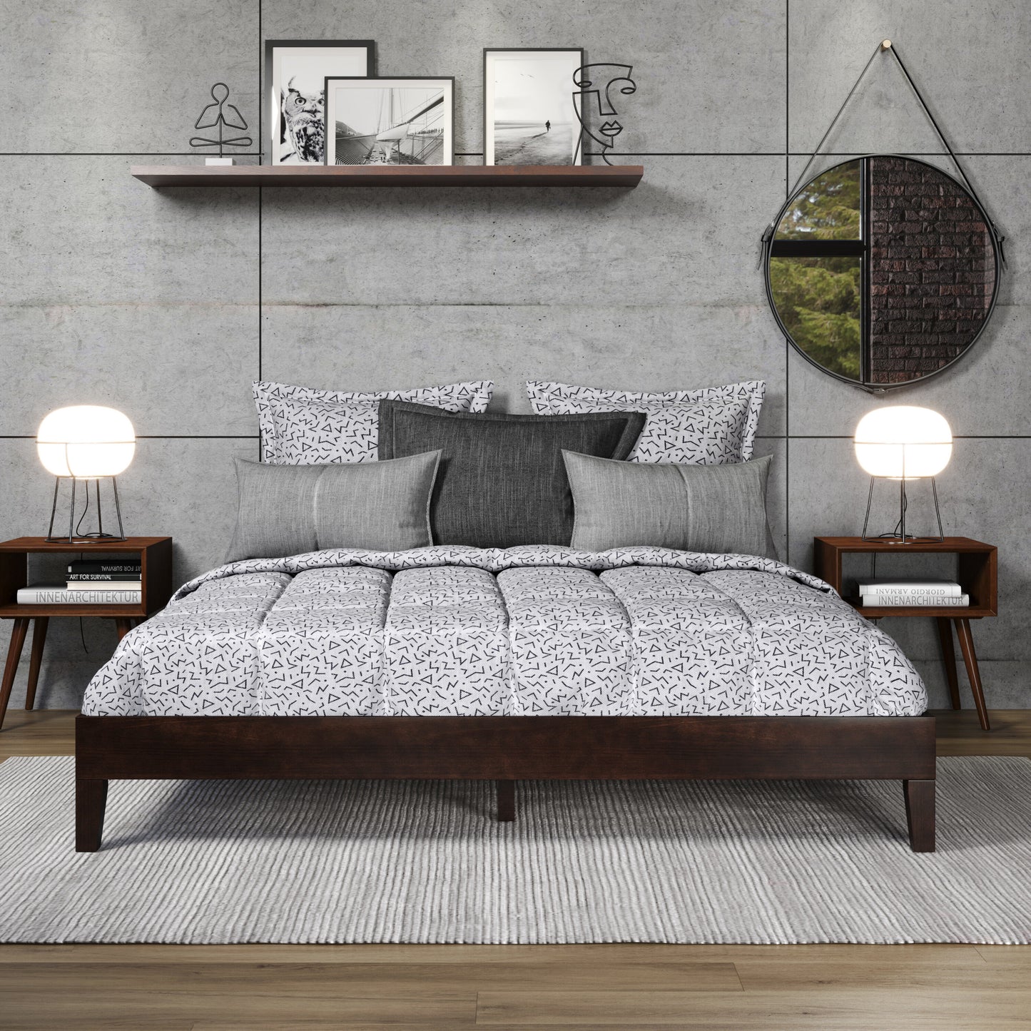 Steve Silver King Brown Wood Platform Bed
