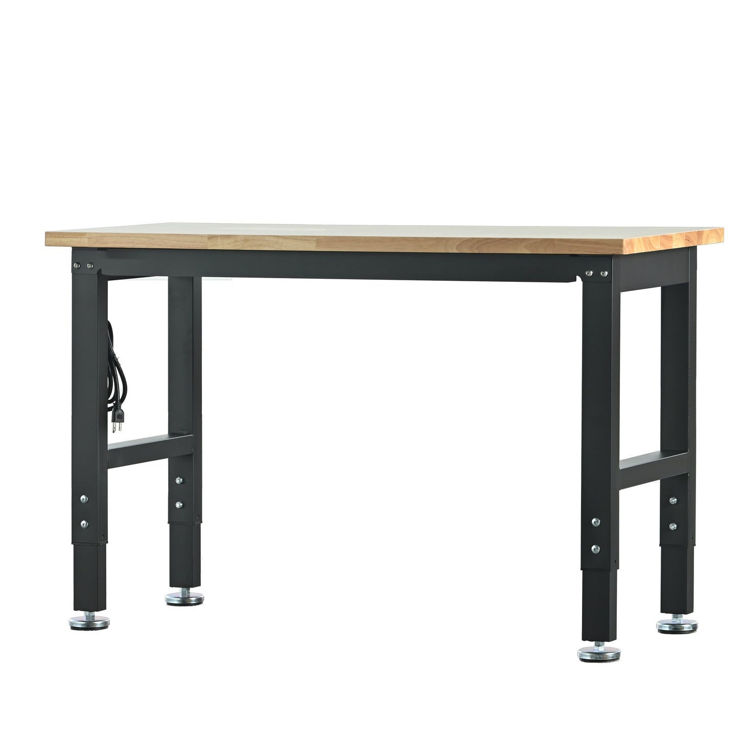 Wrightmaster 48.04-in L x 31.1-in H Wood and Black Wood Adjustable Height Portable Work Bench Top BLDJ016