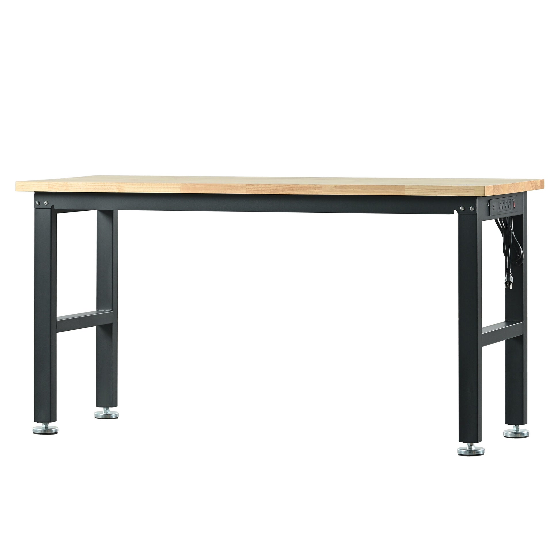 Wrightmaster 48.03-in L x 37.01-in H Wood and Black Wood Adjustable Height Portable Work Bench Top BLDJ015