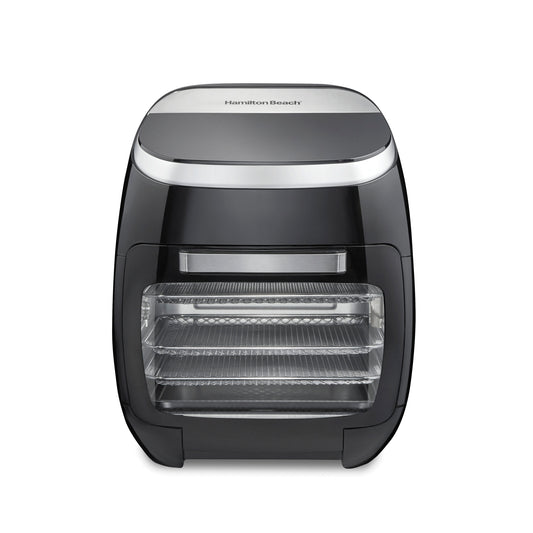 Hamilton Beach 11.6 Quart 6-in-1 Air Fryer Toaster Oven with Digital Controls - Black, cETLus Safety Listed, Includes 3 Fry Baskets and Accessories 35073
