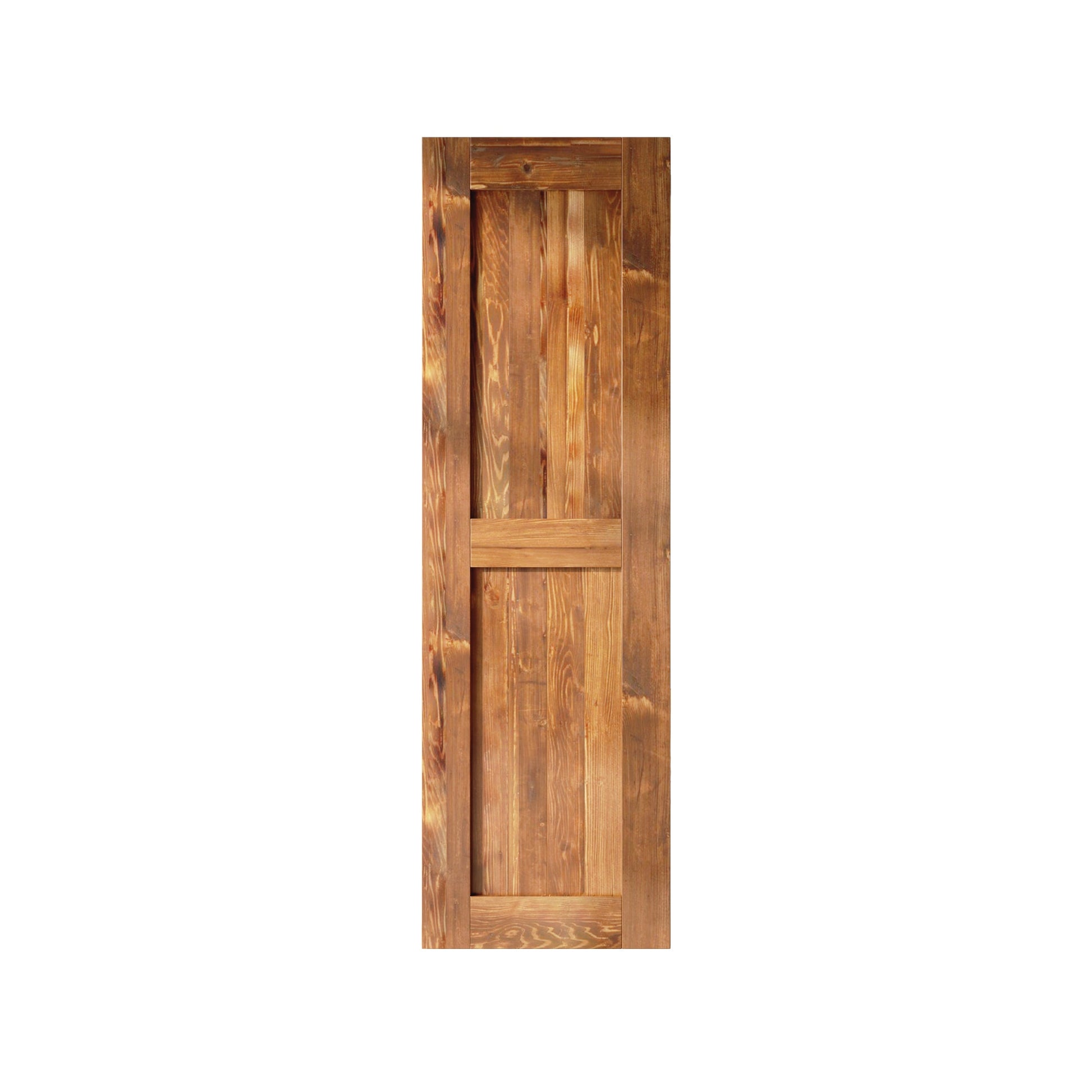 HOMACER 24-in x 84-in Early American Mid-Bar Pine Wood Solid core Single Barn Door (Hardware Not Included)