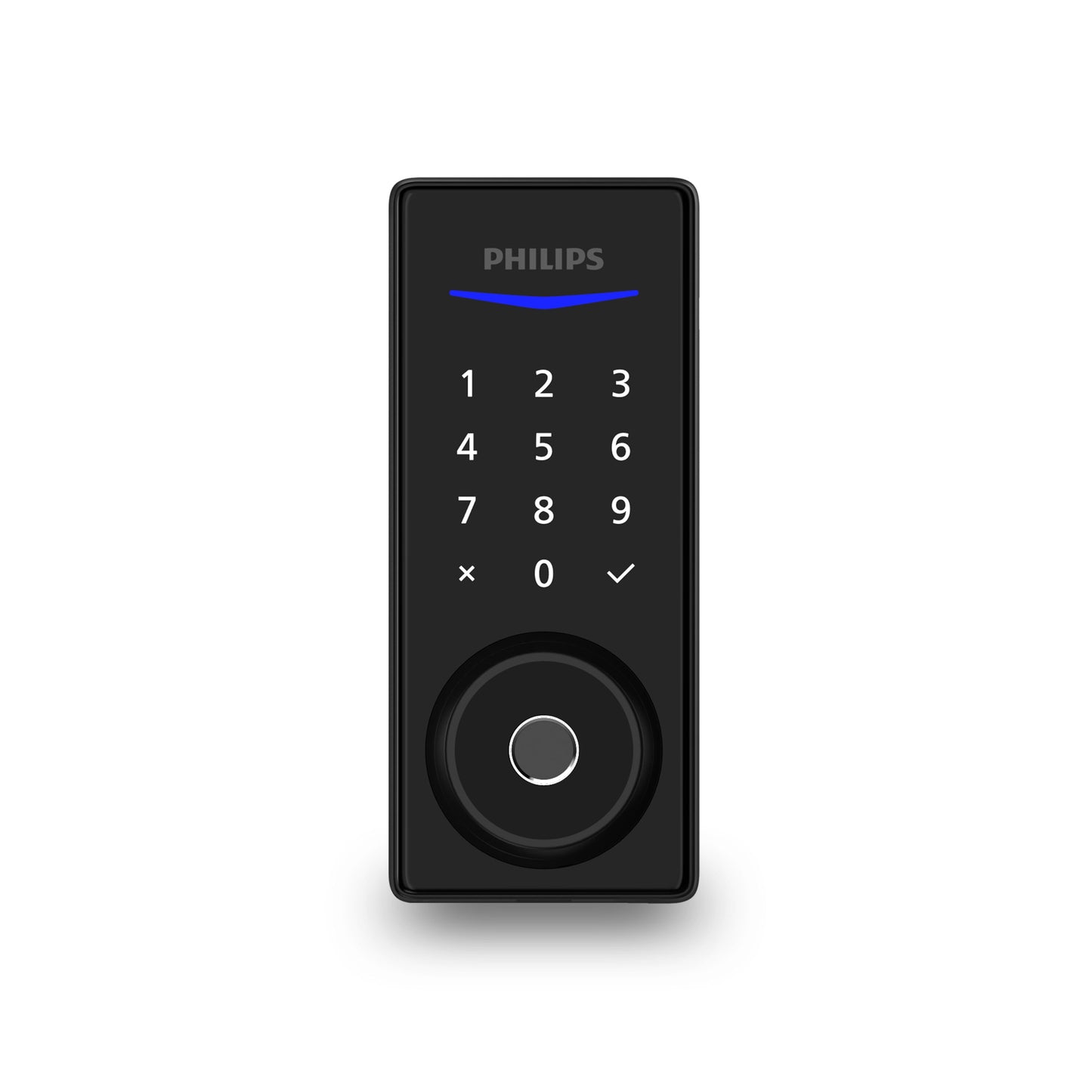 Philips Home Access 1000 Series Matte Black Electronic Deadbolt Fingerprint Touchscreen Keypad DDL210X-1H MB