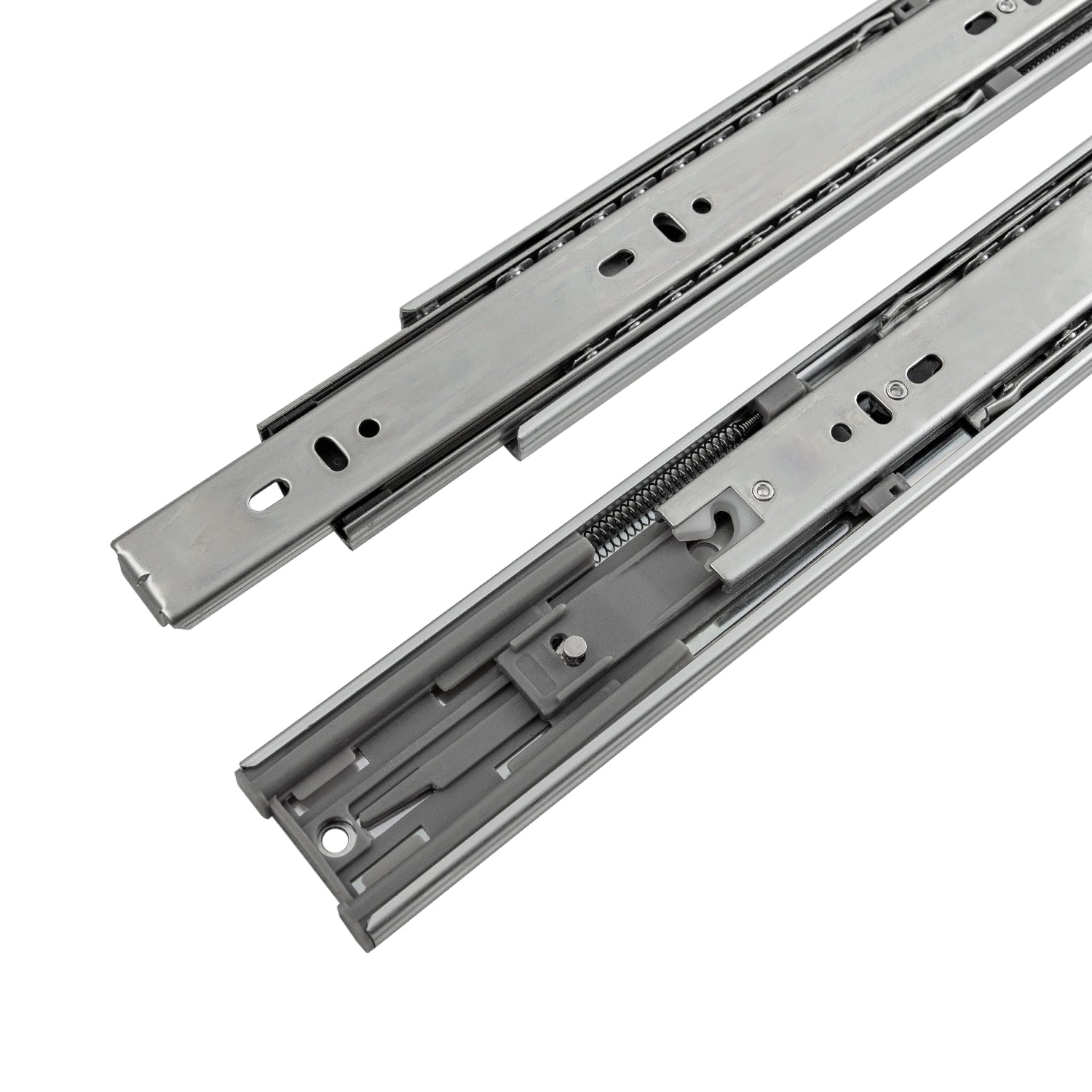 Hickory Hardware 22-in Full Extension Soft Close Side Mount 100-lb Load Capacity Heavy Duty Silver Drawer Slide (5-Pieces) P1055/22-2C-5B