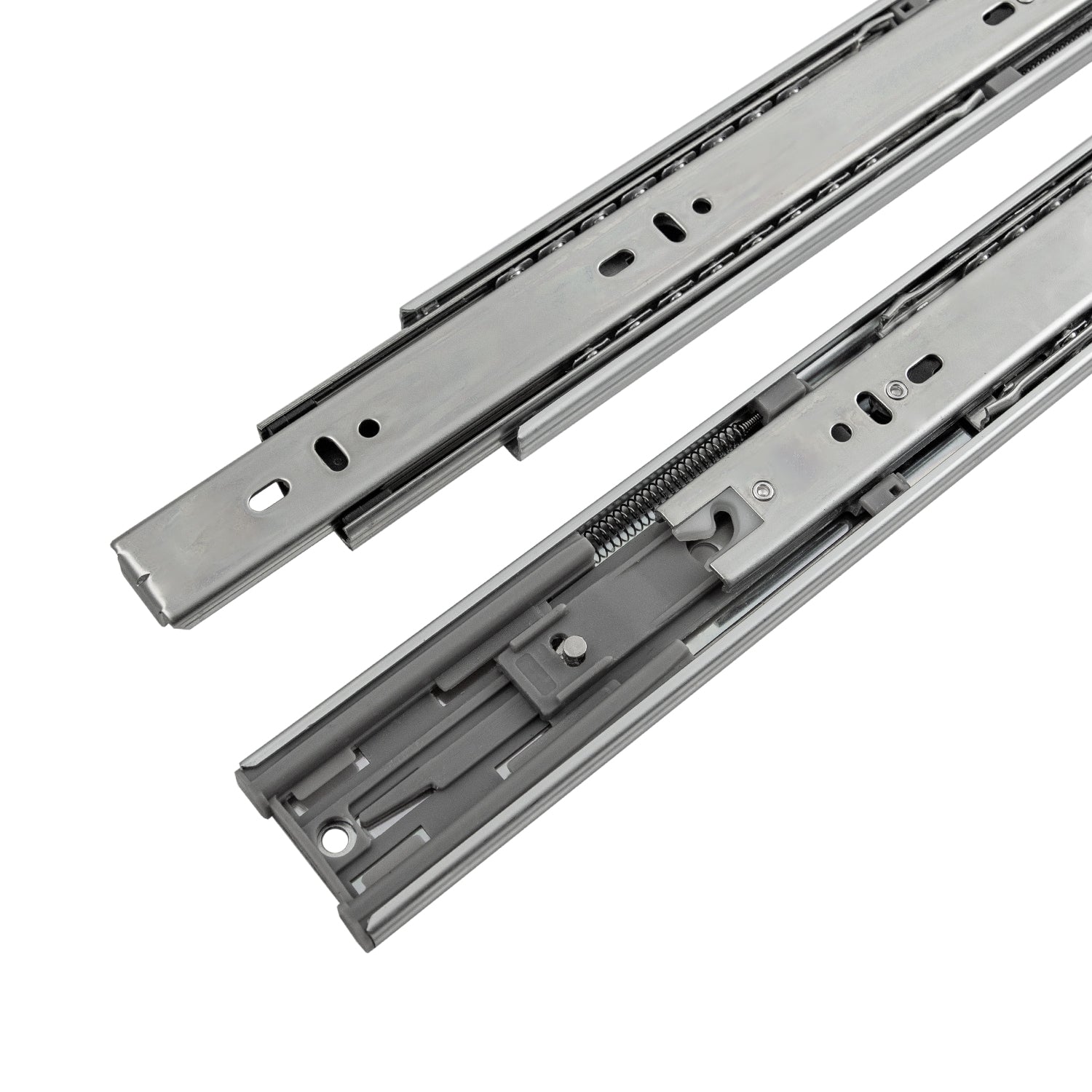 Hickory Hardware 24-in Full Extension Soft Close Side Mount 100-lb Load Capacity Heavy Duty Silver Drawer Slide (5-Pieces) P1055/24-2C-5B