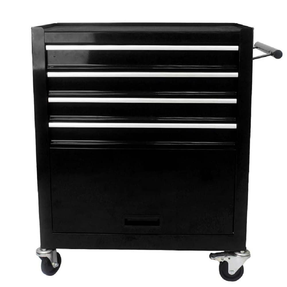 RaDEWAY 24.4-in W x 29.9-in H 4-Drawer Steel Rolling Tool Cabinet (Black) W110280935