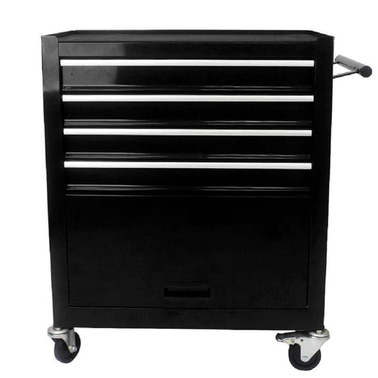 RaDEWAY 24.4-in W x 29.9-in H 4-Drawer Steel Rolling Tool Cabinet (Black) W110280935