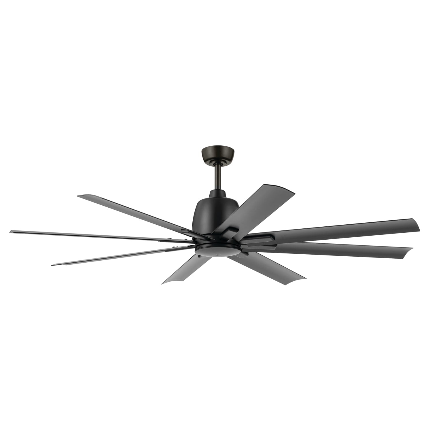 Kichler Breda 65-in Outdoor Satin Black with Satin Black Blades Ceiling Fan Without Light - Remote Included ( 8 -Blade ) 5648873
