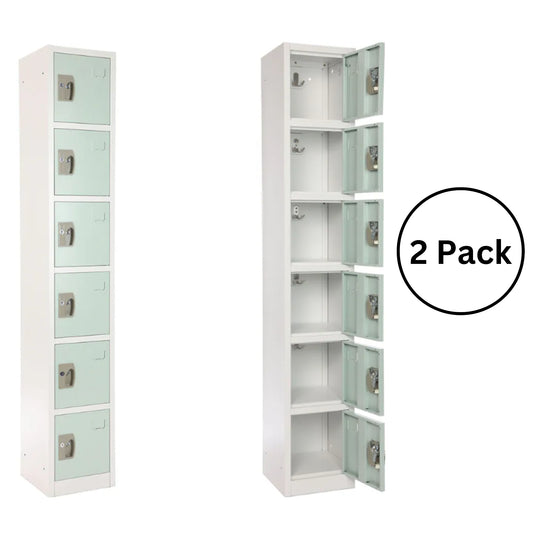 AdirOffice 629 Series Set of 2 12-in W x 72-in H x 12-in D Steel Full Storage Lockers