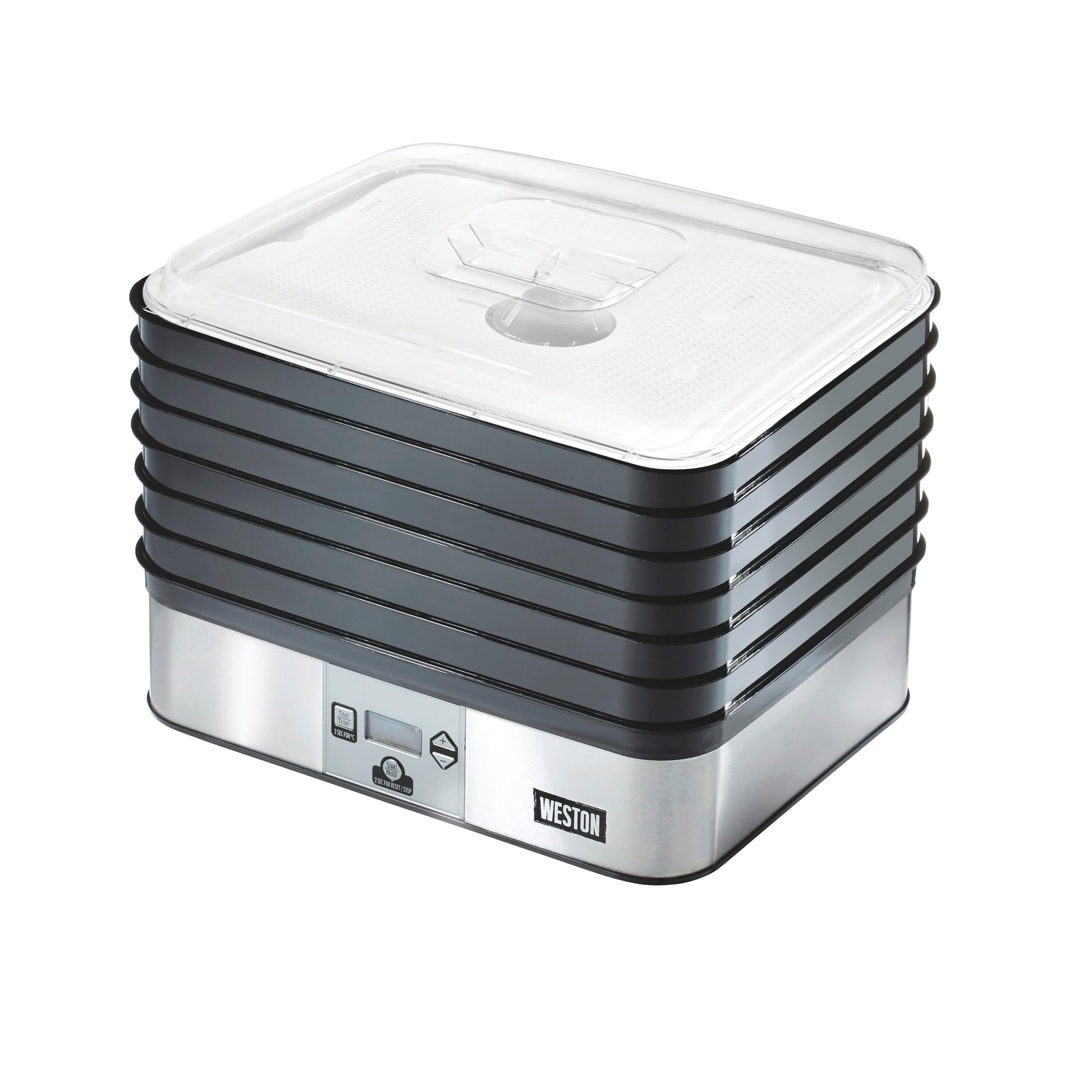 Weston 6-Tray Black Food Dehydrator with Dishwasher-Safe Parts (800-Watt) 75-0450-W