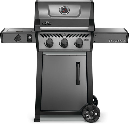 NAPOLEON Freestyle 365 Graphite Grey 3-Burner Liquid Propane Gas Grill with 1 Side Burner F365DSBPGT-ECP