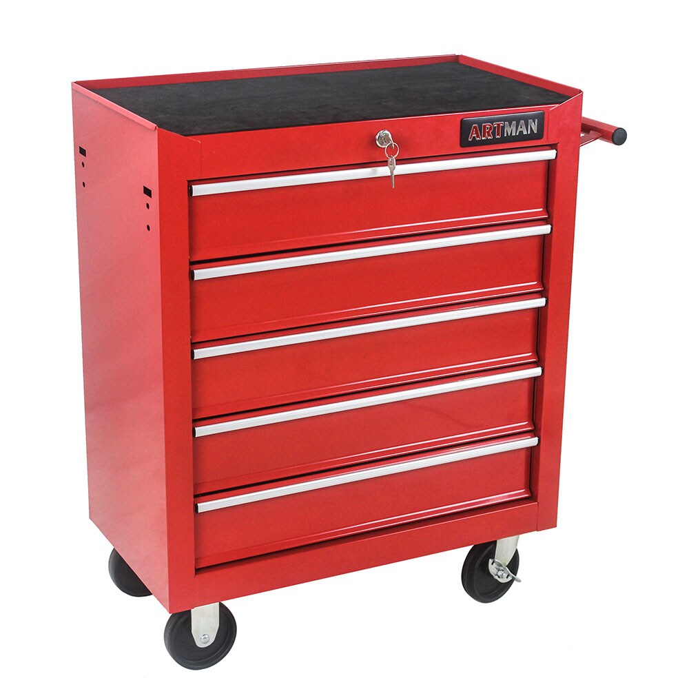 Runesay Top Tool Chests 12.99-in W x 29.33-in H 5-Drawer Steel Tool Chest (Red) TOOBOX-11