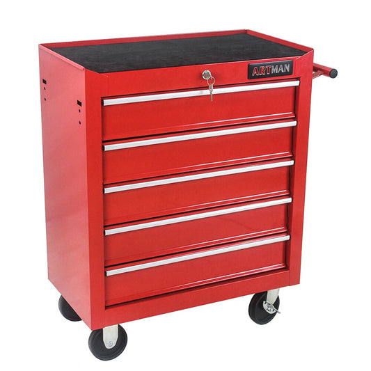 Runesay Top Tool Chests 12.99-in W x 29.33-in H 5-Drawer Steel Tool Chest (Red) TOOBOX-11
