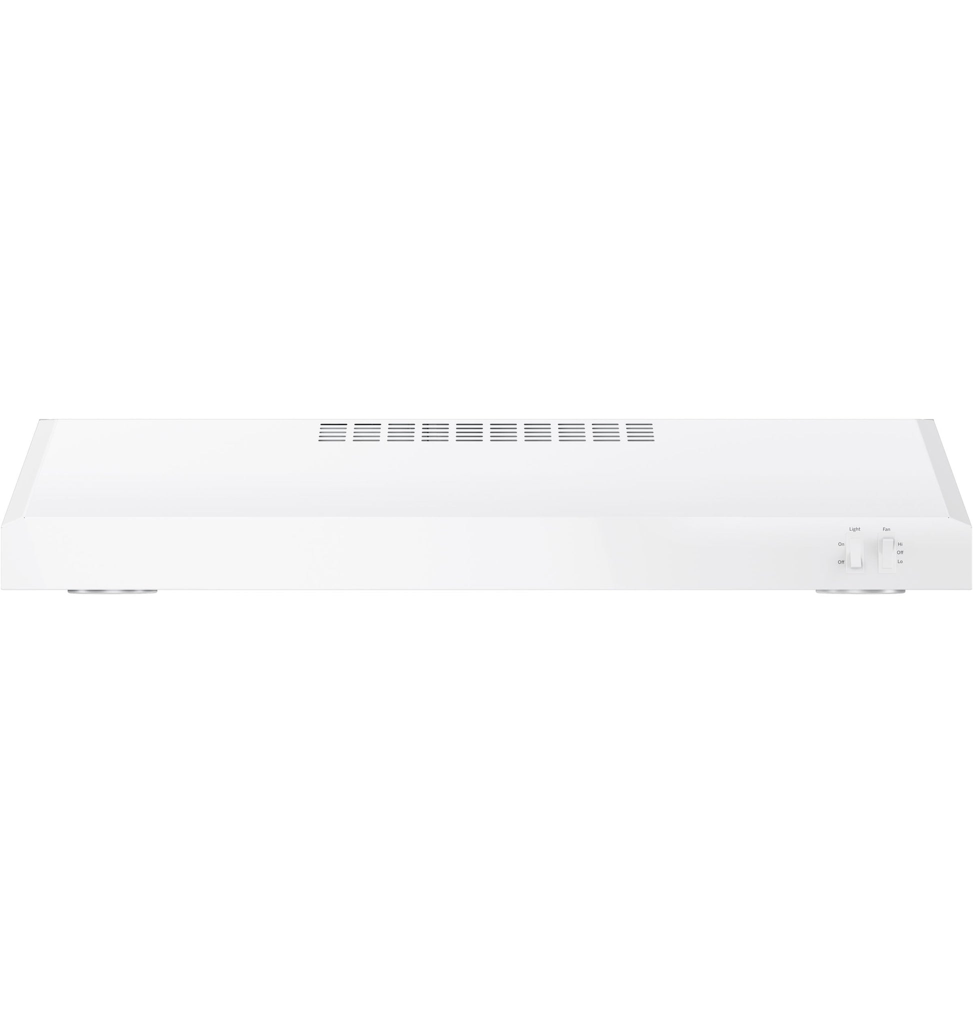 GE 30 inch Convertible 270-CFM White Under Cabinet Range Hood with Charcoal Filter