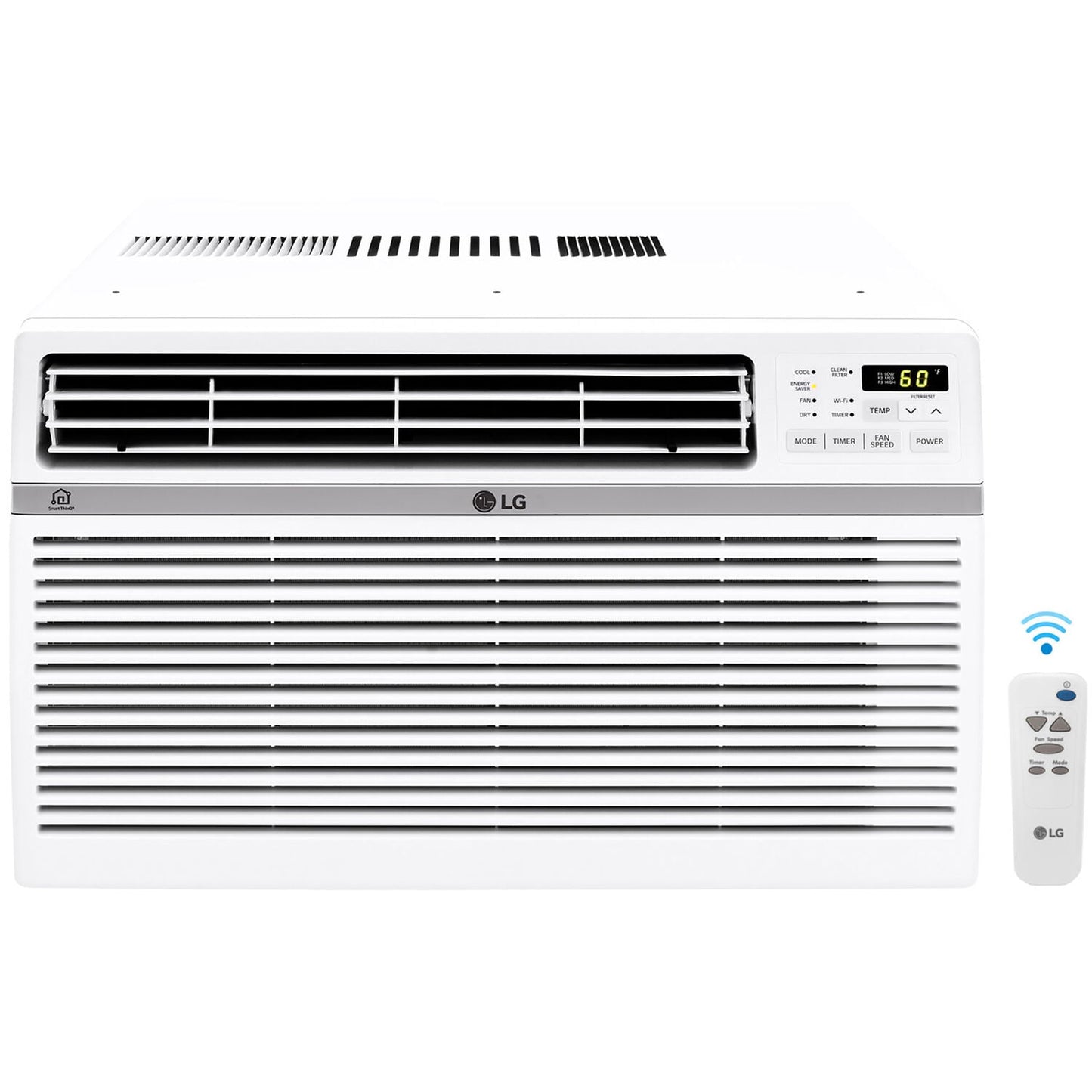 LG 350-sq ft Window Air Conditioner with Remote (115-Volt, 8000-BTU) Wi-Fi enabled LW8017ERSM